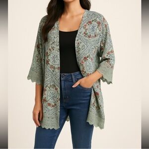 Floral Patterned Women's Sweater